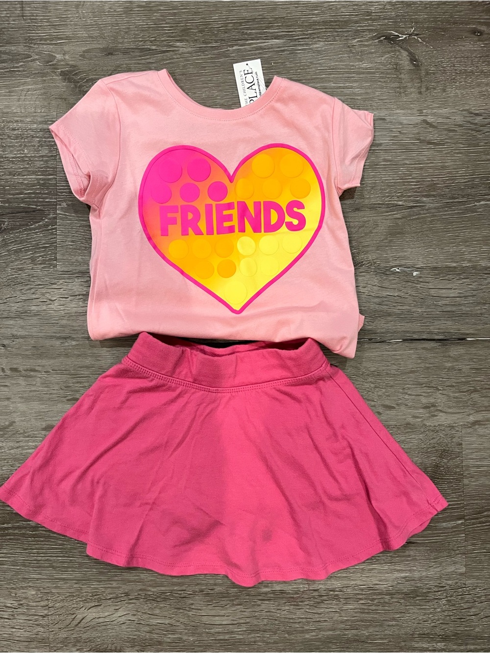 The Children's Place Pink and Yellow 'Friends' Heart Set